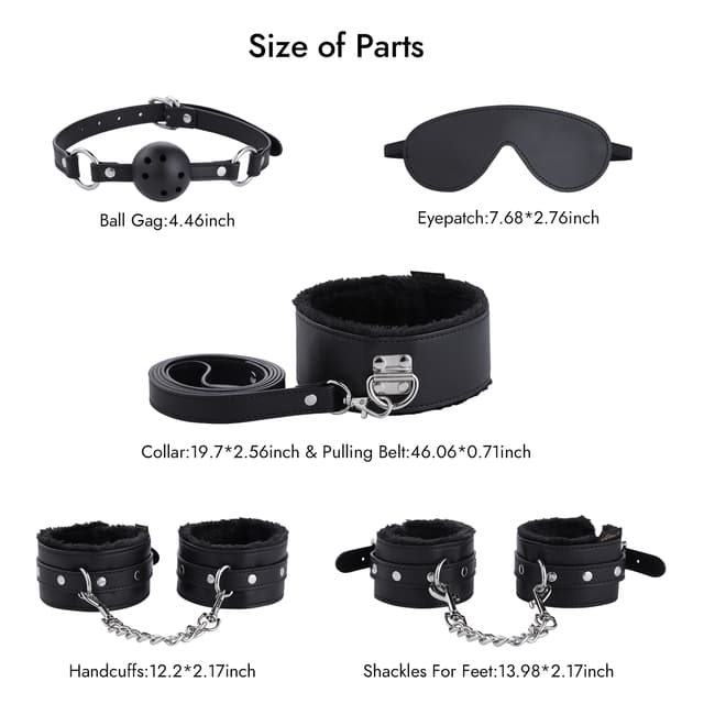 BDSM 11PCS - Kits de retenue en cuir 11 pièces