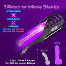 Charger l'image dans la galerie, 3 moteurs, 5 modes de tapotement, 10 modes de vibration, Penis Training Massager Silicone Sex toys pour hommes Vibromasseurs Jouets sexuels pour la masturbation des hommes
