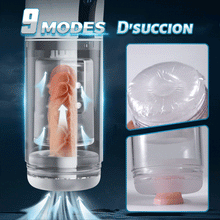 Charger l'image dans la galerie, 【Nouveau】9 Aspirer&Pousser&Tourner LCD Masturbateur Cup avec fonction vocale
