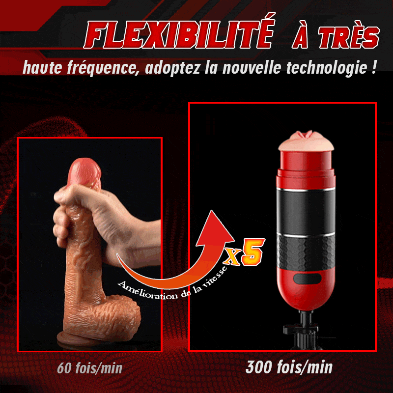 TANK 4 en 1 Masturbateur Cup, 7 mouvements de va-et-vient, chauffage intégré, voix féminine amovible