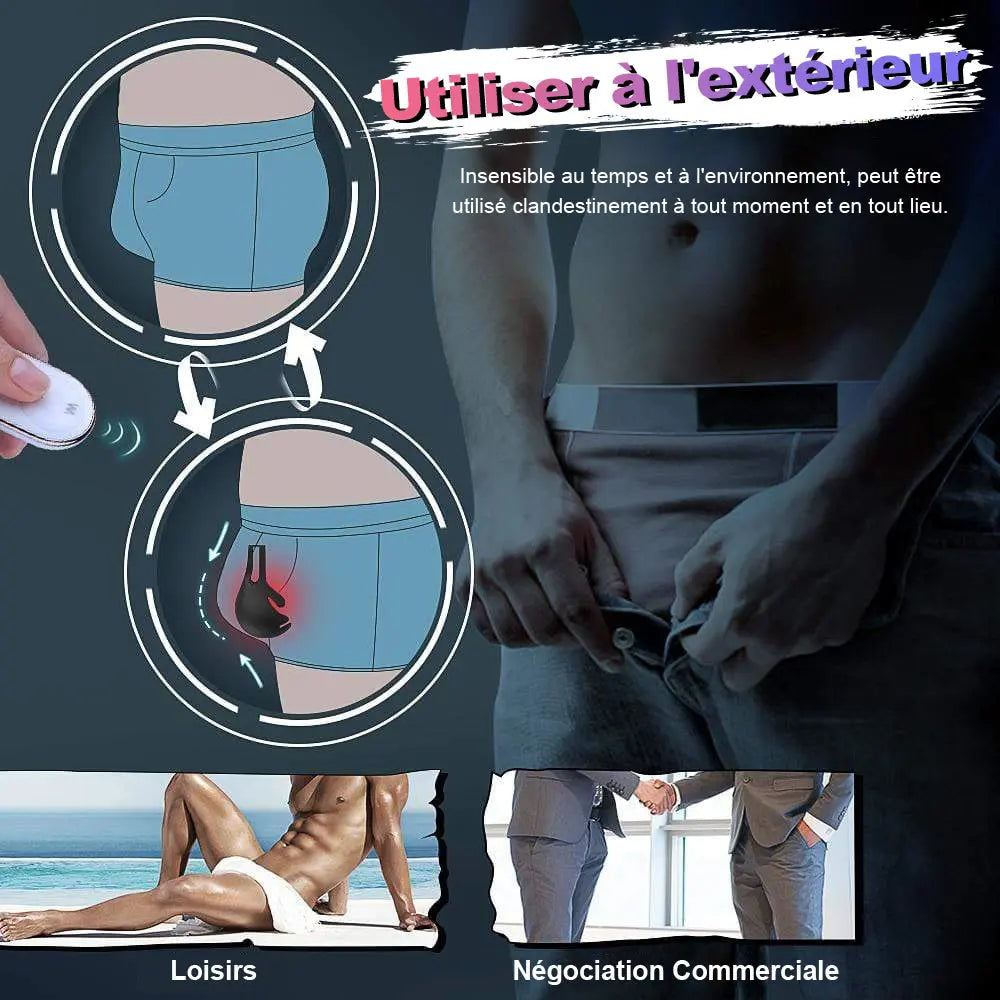 Anneaux pour testicules et pénis avec 9 vibrations, S-Hande