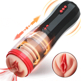 4 en 1 Masturbateur cup, 10 modes de vibration, 5 modes de va-et-vient et un mode d'aspiration avec interaction vocale pour une expérience polyvalente.