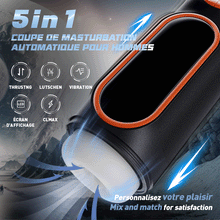 Charger l'image dans la galerie, Masturbâteur Homme Succion Automatique avec 10Mode de Vibration & Poussée Silicone Sex Toys Oral Masculin Va & Vient pour la Stimulation du Pénis Jouet Sexuel