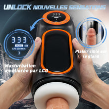 Charger l'image dans la galerie, Masturbâteur Homme Succion Automatique avec 10Mode de Vibration & Poussée Silicone Sex Toys Oral Masculin Va & Vient pour la Stimulation du Pénis Jouet Sexuel