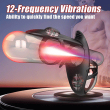 Charger l'image dans la galerie, 12 Vibrating Wearable Erection Cock Ring with C & G-Spot Stimulation for Couple Fun