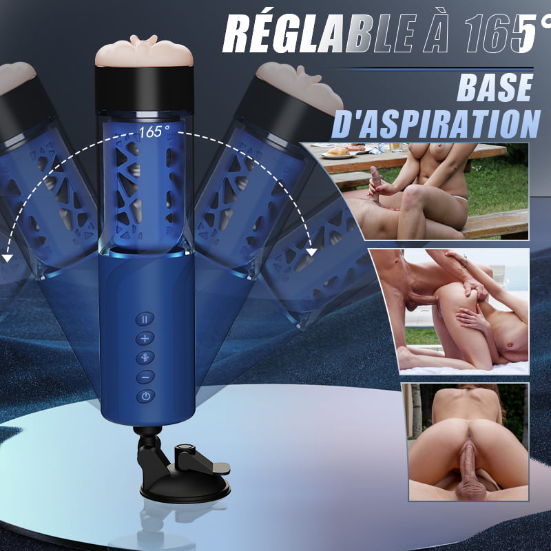 Bluesea 6 Masturbateur rotatif à poussée bidirectionnelle avec ventouse