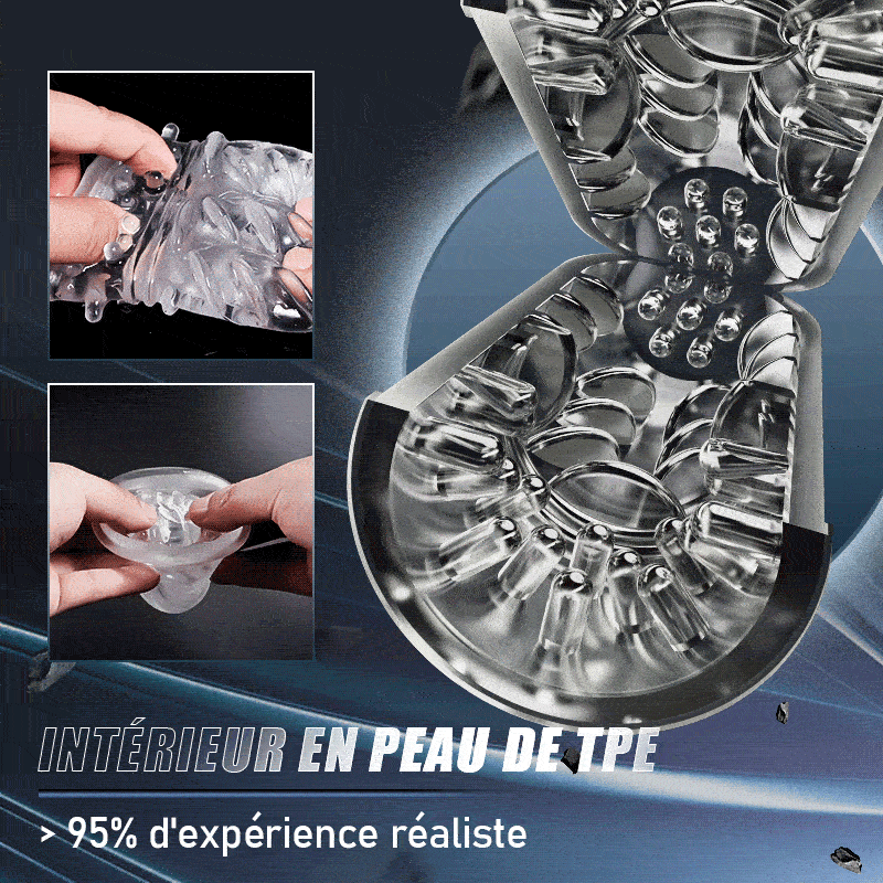 Bluesea 6 Masturbateur rotatif à poussée bidirectionnelle avec ventouse