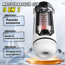 Charger l'image dans la galerie, Masturbateur Cup pour hommes avec 4 modes d'étirement et fonction de chauffage avec housse anti-poussière ajustable