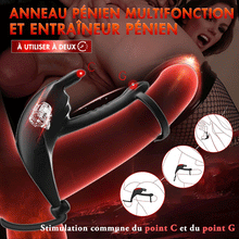 Charger l'image dans la galerie, Anneau vibrant, jouet sexuel pour couples, double anneau de pénis extrême, anneau testiculaire, jouet sexuel, anneau en