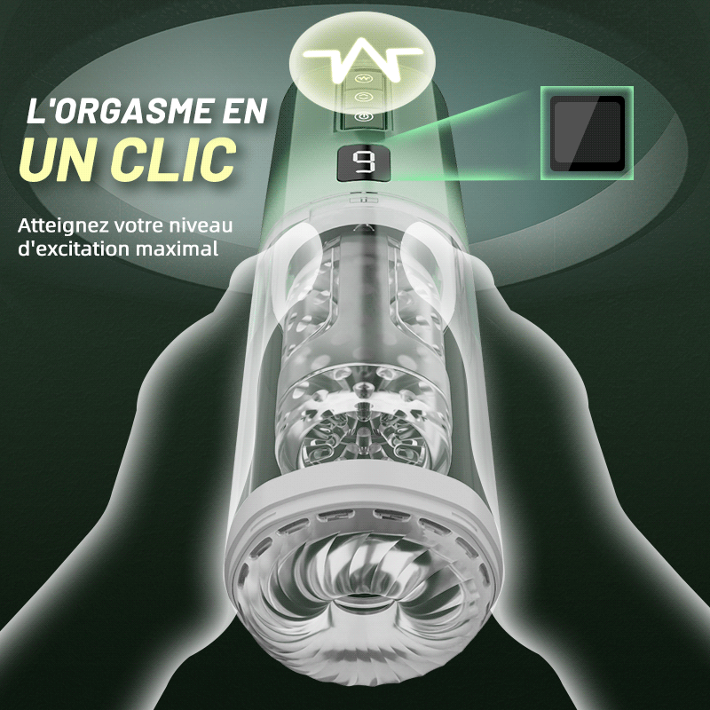 HULK Masturbateur de 8 téléscopique 8 rotation