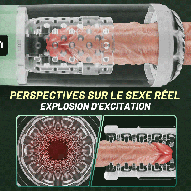 HULK Masturbateur de 8 téléscopique 8 rotation