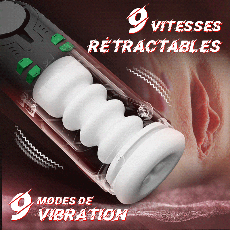 9 Poussée Vibrant Sucer Chauffage Masturbateur Cup