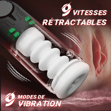 Charger l'image dans la galerie, 9 Poussée Vibrant Sucer Chauffage Masturbateur Cup