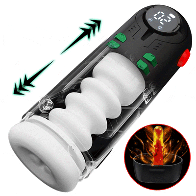 9 Poussée Vibrant Sucer Chauffage Masturbateur Cup