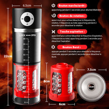 Charger l'image dans la galerie, 5 Rotation + 5 Aspiration 2-en-1 Godet de Masturbateur cup Pompe à pénis.