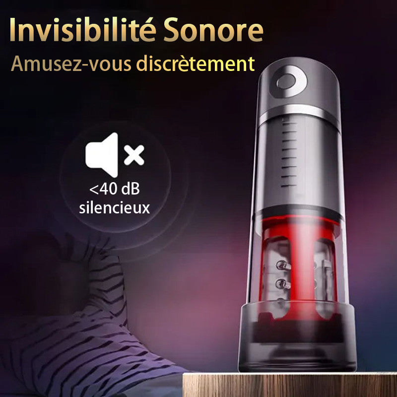 5 Rotation + 5 Aspiration 2-en-1 Godet de Masturbateur cup Pompe à pénis.