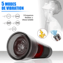 Charger l'image dans la galerie, 5 Rotation + 5 Aspiration 2-en-1 Godet de Masturbateur cup Pompe à pénis.