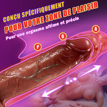 Charger l'image dans la galerie, Forêt 9 vibrations 3 poussées 3 oscillations Gode réaliste Vibromasseur 22,5 cm Chauffage