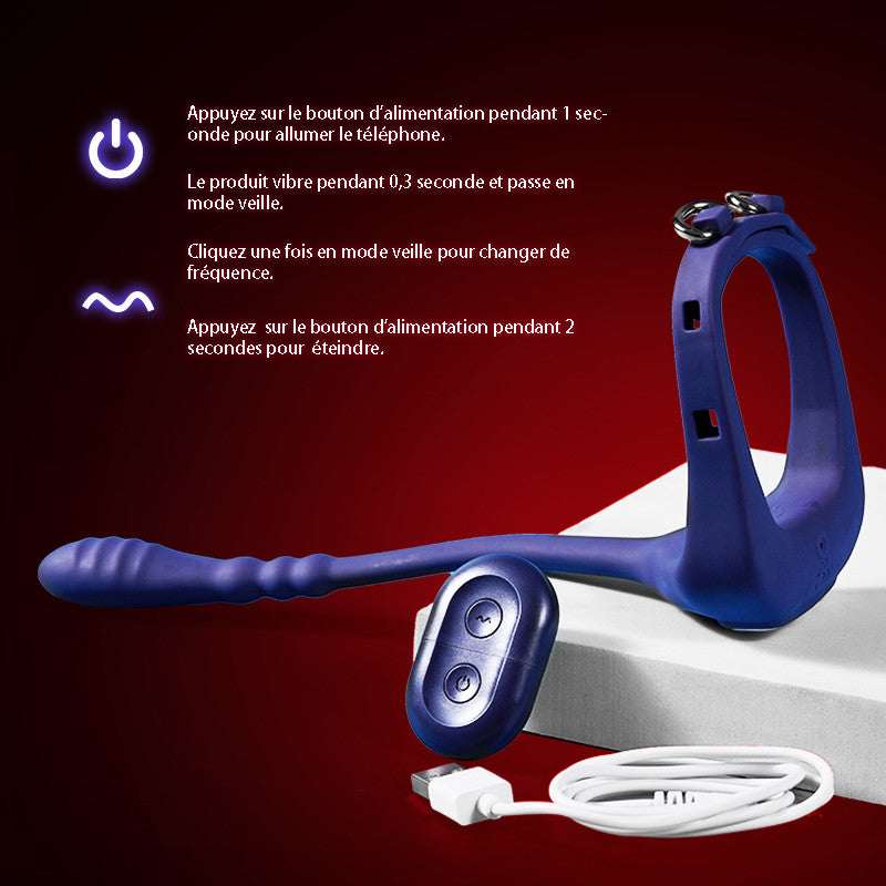 Seigneur des Anneaux 10 masseur anal vibrants avec cockring