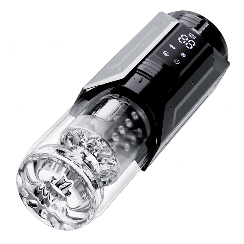 Masturbateur de fellation automatique 4 en 1 pour hommes, 100% étanche, La langue réaliste tourne à 360° pour lécher et taquiner chaque point sensible du gland.