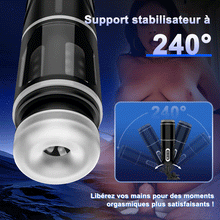 Charger l'image dans la galerie, Coupe de masturbation HERO avec ventouse, 7 fréquences, télescopique + rotative