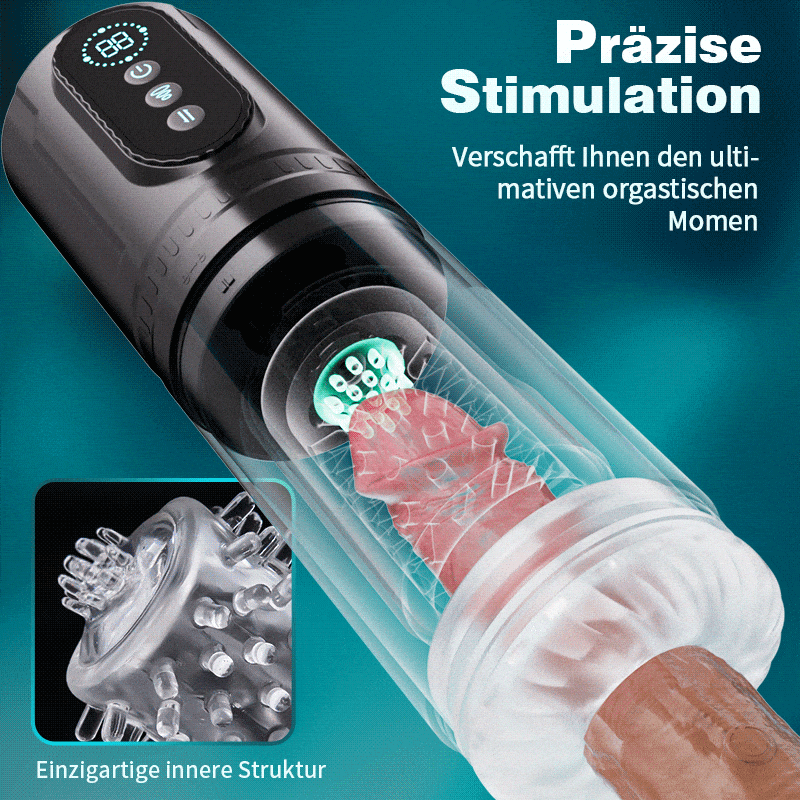 Hunter- Masturbateur 9 poussant & tournant 9 aspirant Parfait pour les grandes tailles