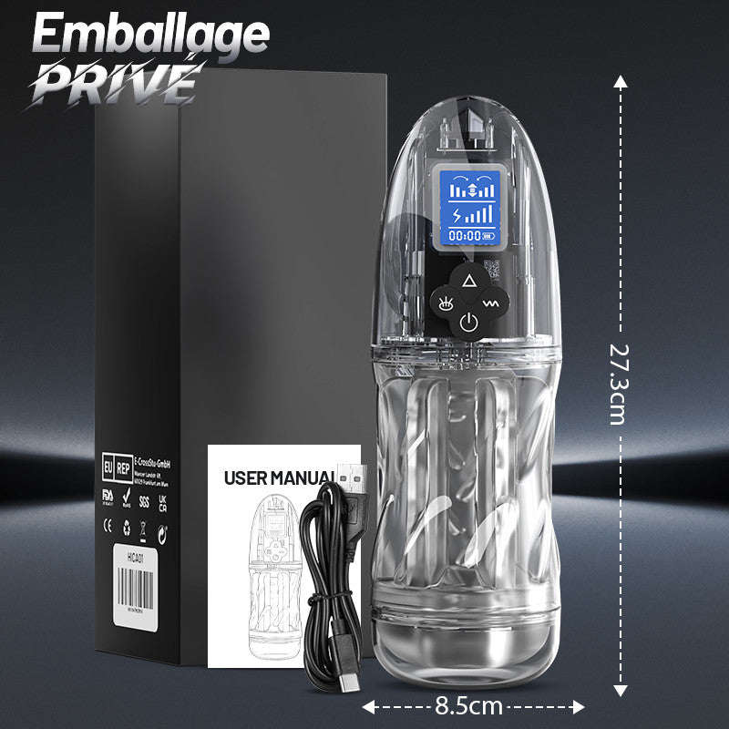 Rogen - Transparence totale Vibration & Succion de Sensation fellation & voix Masturbateur