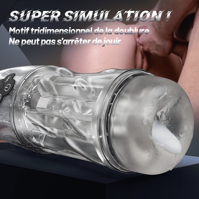 Rogen - Transparence totale Vibration & Succion de Sensation fellation & voix Masturbateur