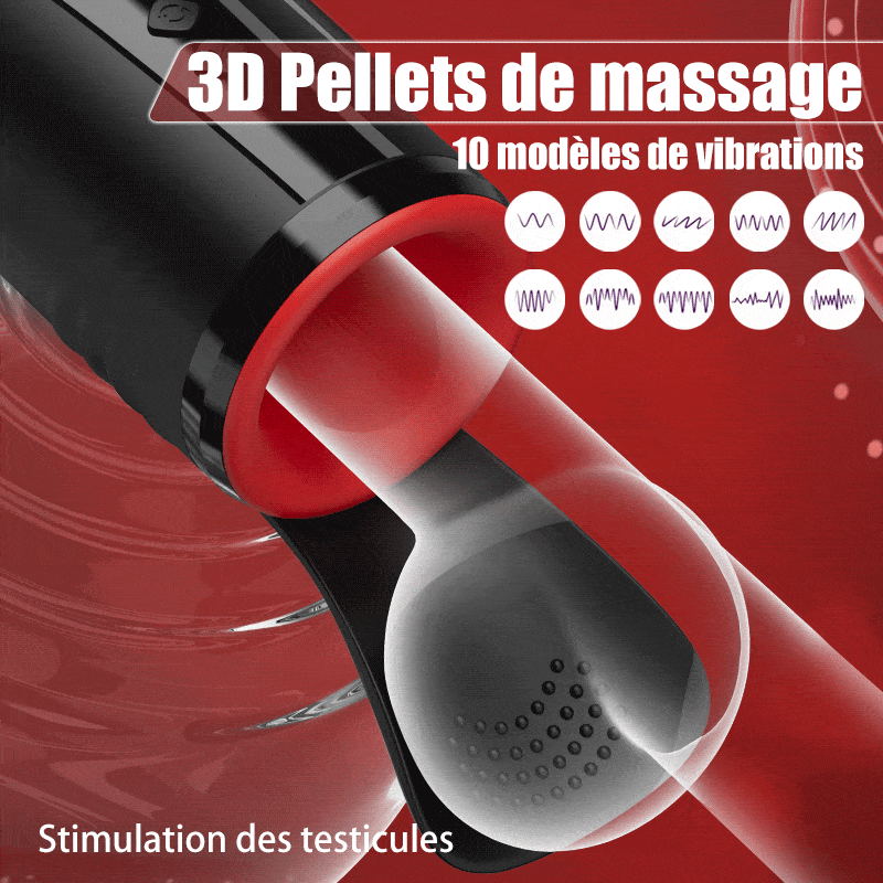 10 Vibration 5 Succion orale 3 Torsion Entraînement + Masturbation du gland