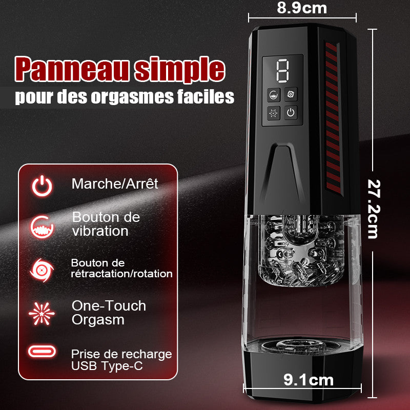 Mars - Oral Dominator 7Vibrantion 7Rotation 7Va-et-Viens Masturbateur 4 en 1 Ă  double mote