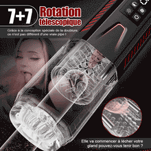 Charger l'image dans la galerie, Mars - Oral Dominator 7Vibrantion 7Rotation 7Va-et-Viens Masturbateur 4 en 1 Ă  double mote