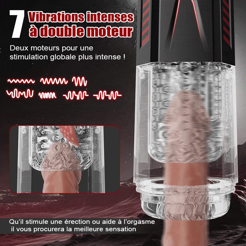 Mars - Oral Dominator 7Vibrantion 7Rotation 7Va-et-Viens Masturbateur 4 en 1 Ă  double mote