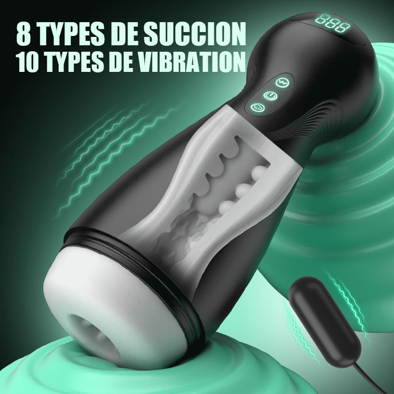 Evolution-8 Succion 10 Vibration One Touch Orgasm Digital Vacuum Masturbator