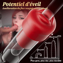 Charger l'image dans la galerie, Red Fury Armour – Pompe à pénis à 9 niveaux d'aspiration avec orifice rouge et tunnel texturé