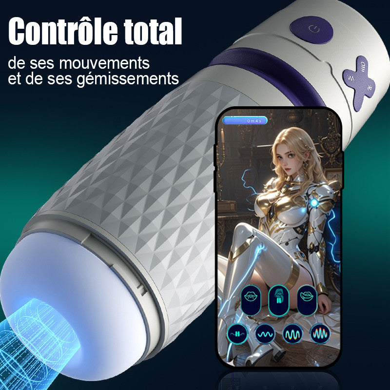 NOVA-Mécanique 3 Sucer 4 Vibration APP Contrôlé Masturbateur masculin