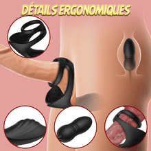 Charger l'image dans la galerie, Masseur prostatique avec 9 niveaux de choc et de vibration, stimulateur testiculaire et an