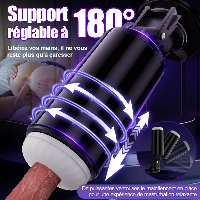 Lightspeed-7 types d'extension et 7 types de rotation Support Ă  ventouse Masturbateur 4 en 1 pour homme