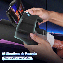 Charger l'image dans la galerie, Turbo - 10 Modes Stroker à Poussées Explosives – Design Gamepad Immersif avec Support Téléphone
