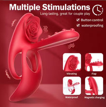 Charger l'image dans la galerie, 3 en1 Anneau à pénis Jouet sexuel extrême pour couple Vibrateur pour pénis avec 10 modes de vibration pour femme Stimulateur clitoridien Cockring Jouet sexuel pour homme Erection prolongée Massage périnéal Anneaux à pénis