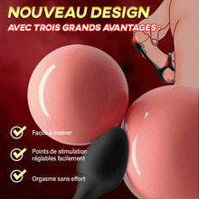 Charger l'image dans la galerie, Plug anal Stimulateur vibrant Ă  balle avec cockring
