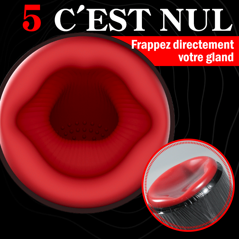 Cyclone Thruster Vibrateurs péniens avec vibration rotative et fonction d'aspirationd'aspiration