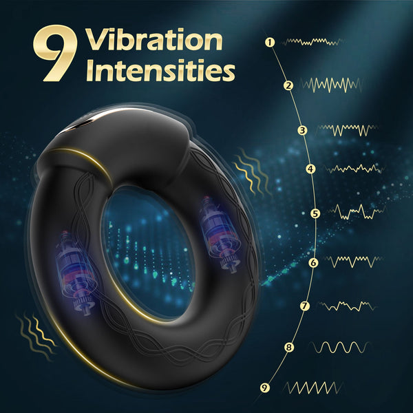 Anneau pénien Romote avec 9 modes de vibration et de chauffage
