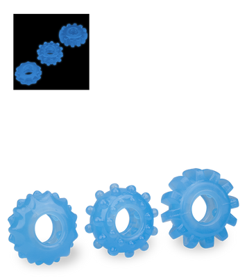 3 anneaux cockring phosphorescents Lumino