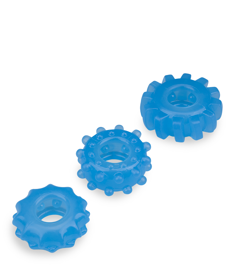 3 anneaux cockring phosphorescents Lumino