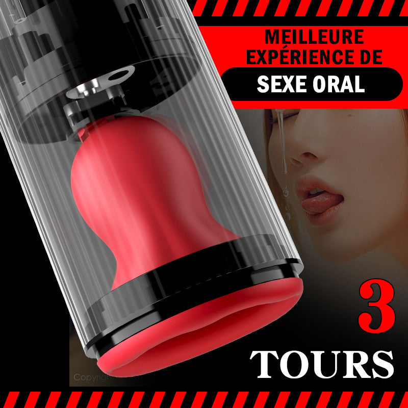 Cyclone Thruster Vibrateurs péniens avec vibration rotative et fonction d'aspirationd'aspiration