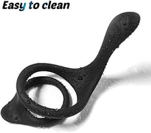 Charger l'image dans la galerie, Double Penetration Pour Couple anale Anneau Pénis Homme,Anneau Homme Silicone Anneau pennis Homme réglable Doux sextoyse pour Hommes