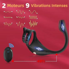 Charger l'image dans la galerie, Sex Toys Plug Anal 3 EN 1 Anals Vibromasseurs Masseurs Télécommande à Anneau de Prostate Vibrant, gode Vibrateur Vîbrant 9 modes Plug Sex Toy, Cockringe Homme Sextoy Vibromasseur vibrant Pour Couple