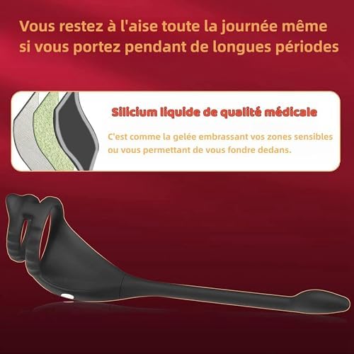 Sex Toys Plug Anal 3 EN 1 Anals Vibromasseurs Masseurs Télécommande à Anneau de Prostate Vibrant, gode Vibrateur Vîbrant 9 modes Plug Sex Toy, Cockringe Homme Sextoy Vibromasseur vibrant Pour Couple