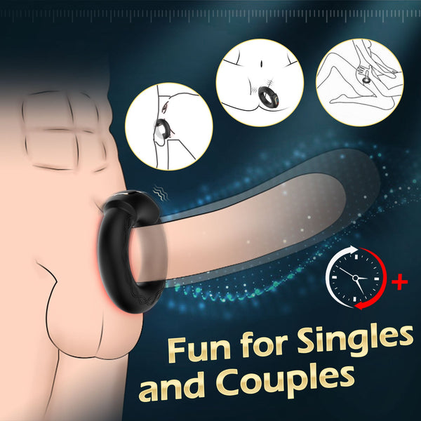 Anneau pénien Romote avec 9 modes de vibration et de chauffage