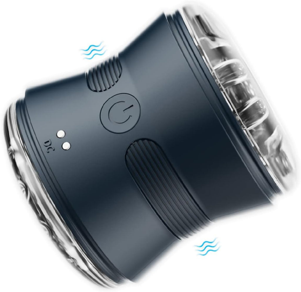 Sumeber Tasse de masturbation électrique avec 10 vibrations, masturbation hommes mains libres automatique sex toy pompe à pénis, hommes compact imperméable mains libres soufflage masturbation Cup